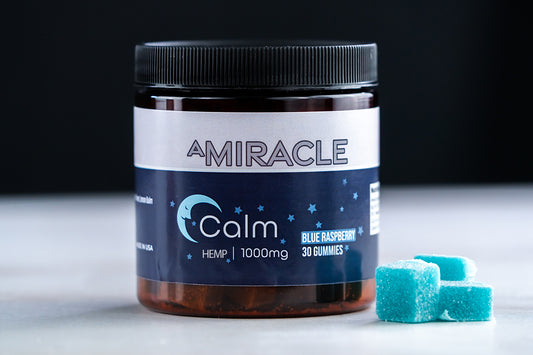 Hemp Calming Gummies 1000mg Blue Raspberry Flavor